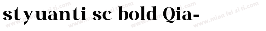 styuanti sc bold Qia字体转换